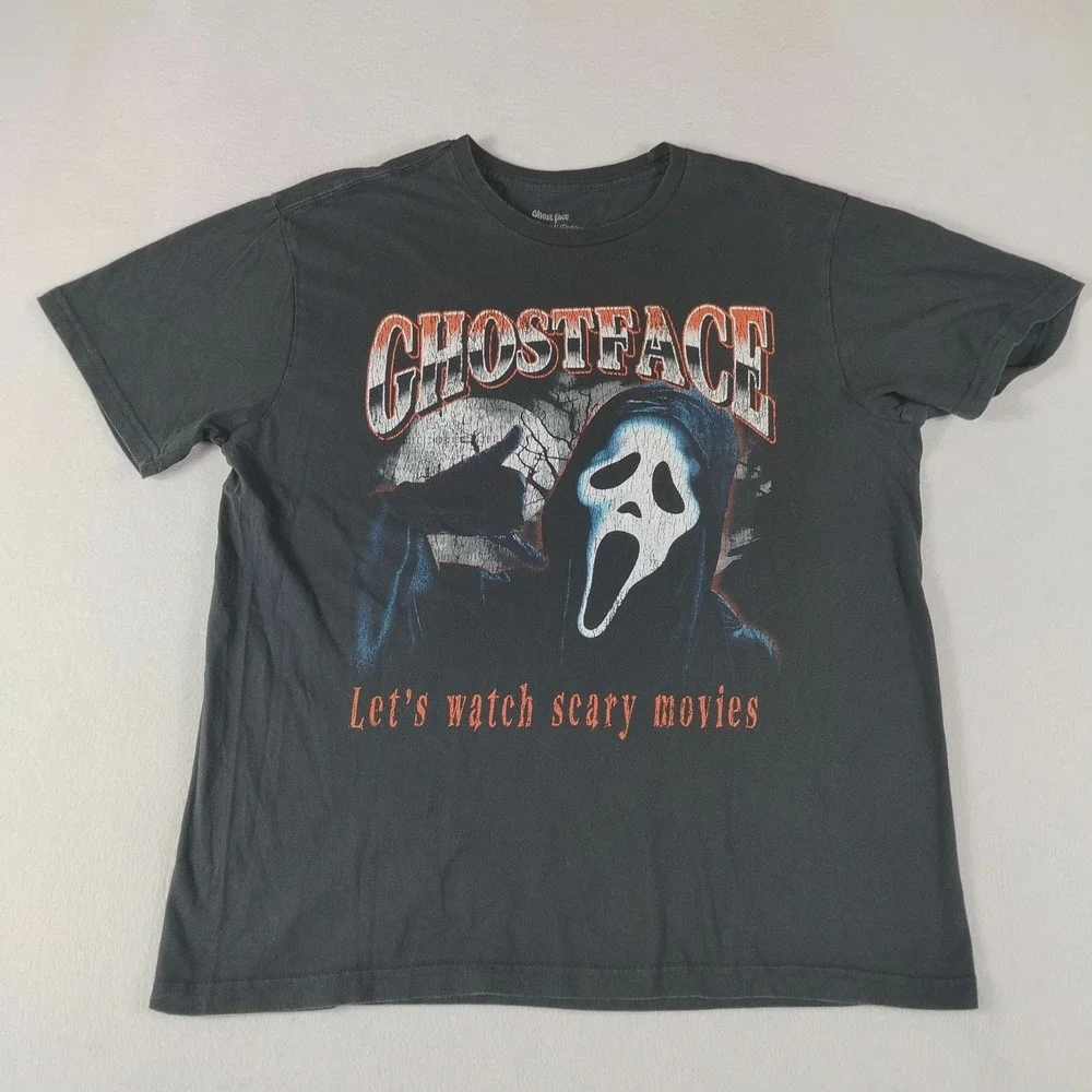 Ghost Face Shirt Mens Extra Large Horror Movie Scream Lets Watch Scary Movies - Picture 1 of 10